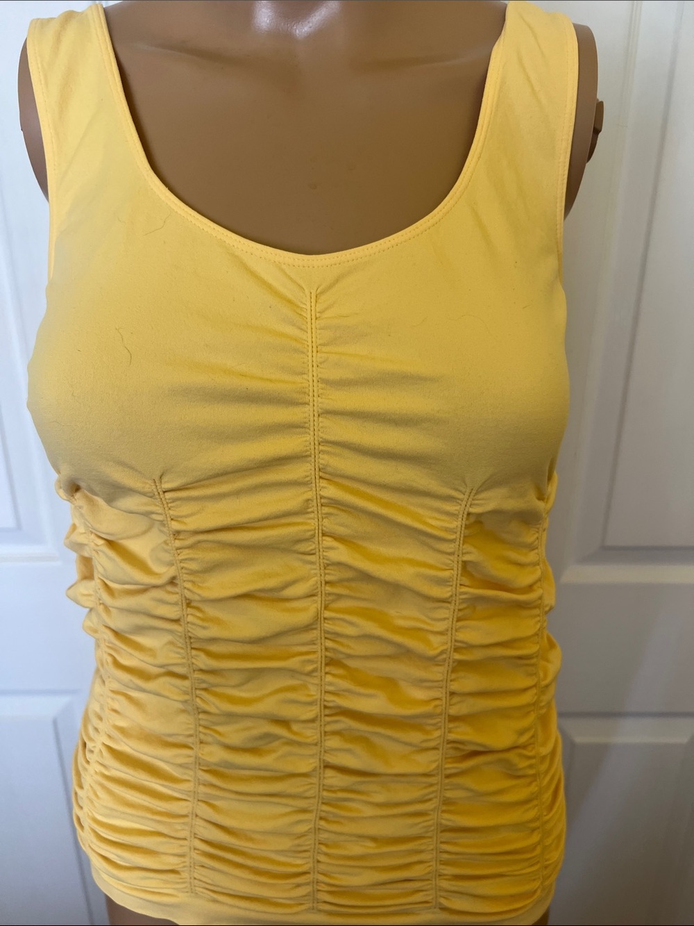 Last Tango Yellow Ruched Tank Top
